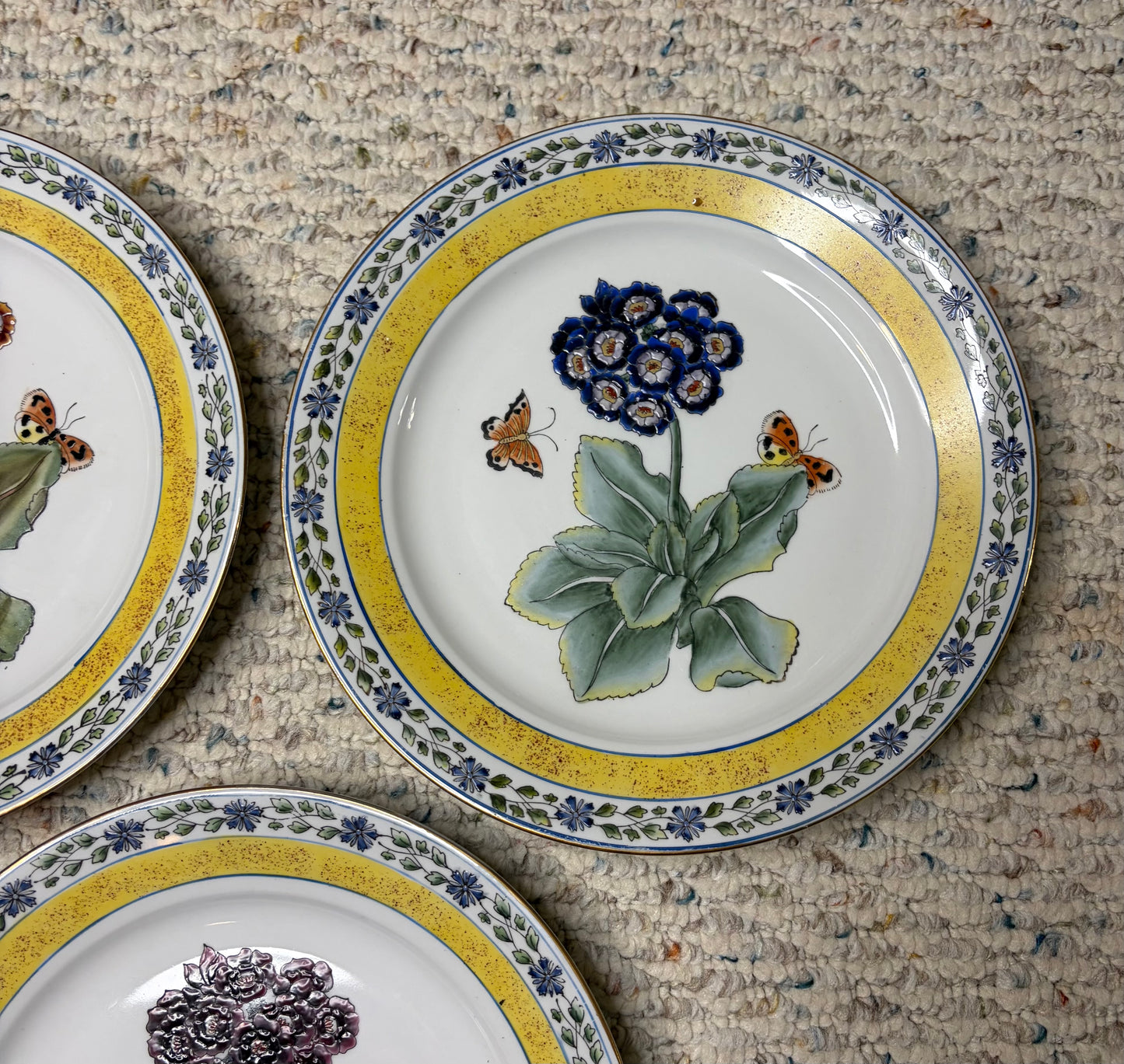 Beautiful butterflies and florals set of decorative plates! Instant plate wall!