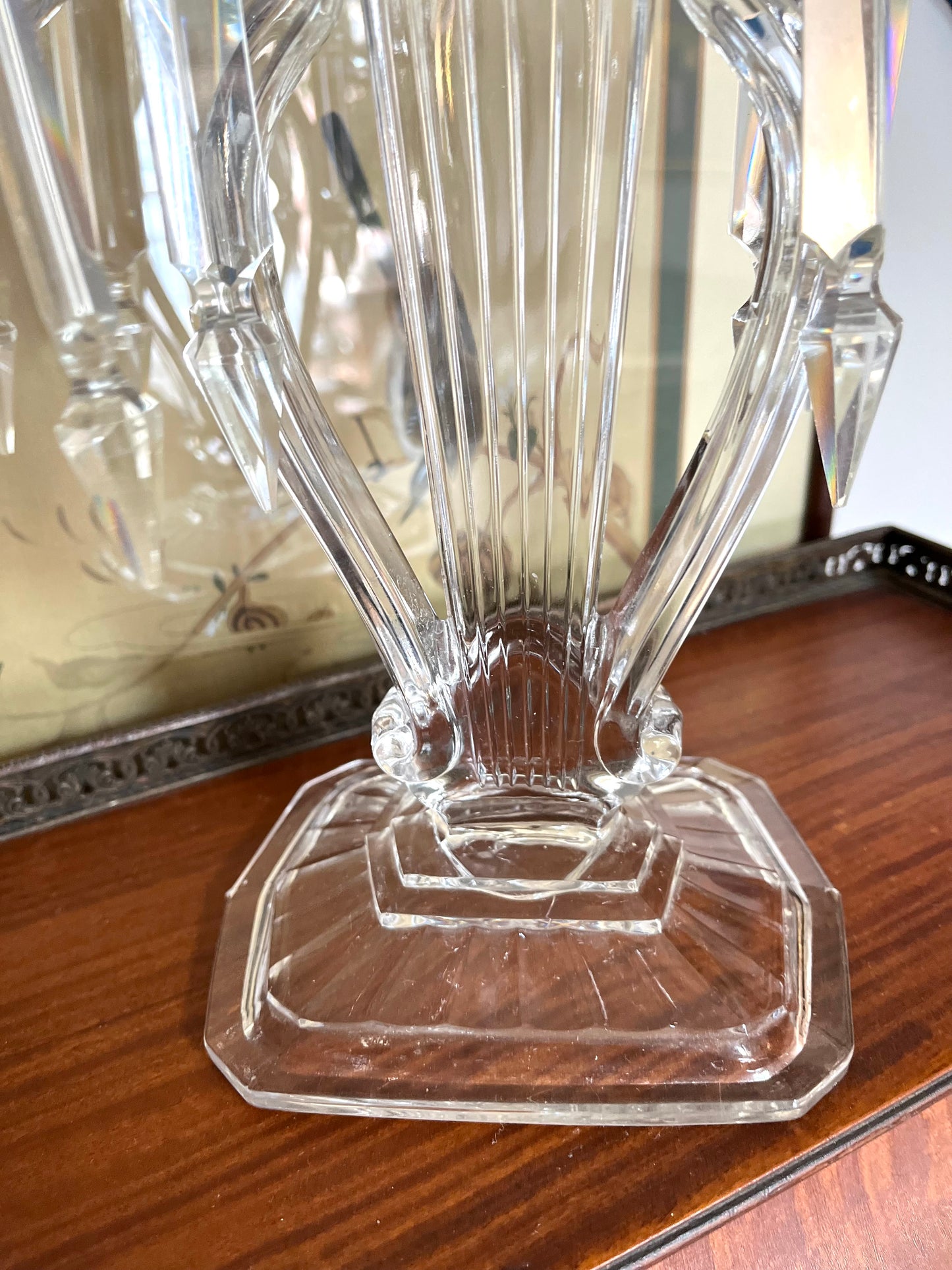 Extraordinary Cambridge Musical Lyre Shaped 2 Arm Candelabrum