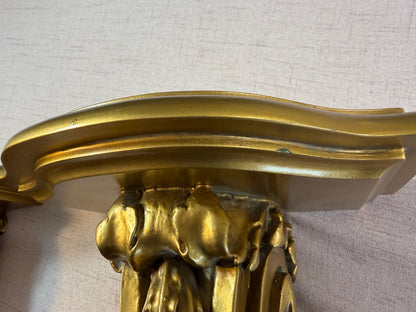 Gorgeous ornate gold sconces pair!