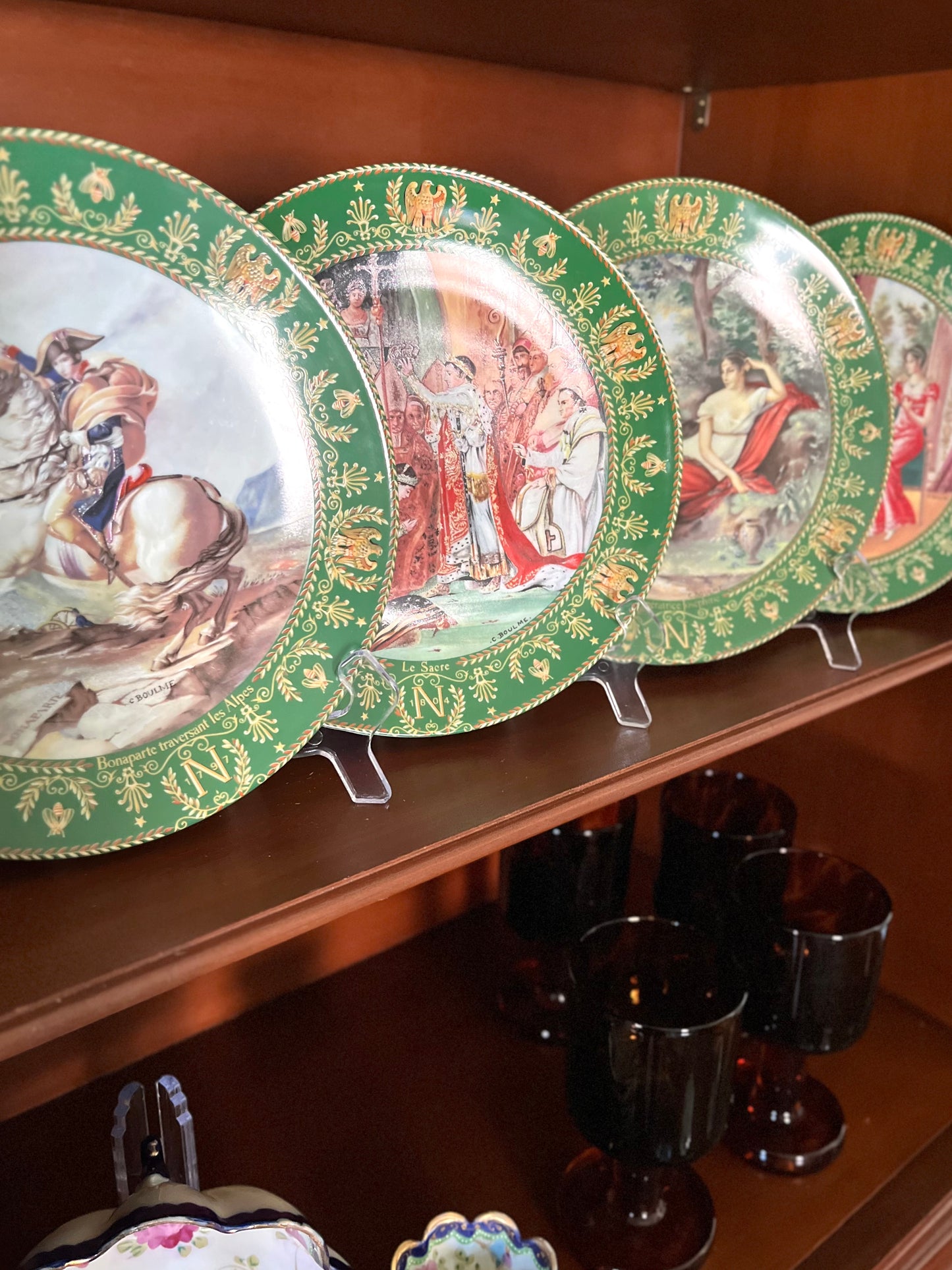 Colorful Set Of 4 Limoges Limited Edition Napoleon and Josephine Wall Plates