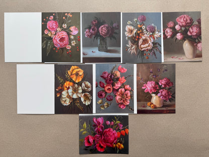Set of 8 Notecards with original art print