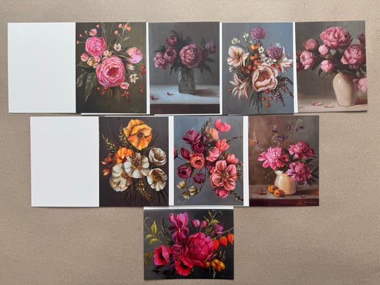 Set of 8 Notecards with original art print