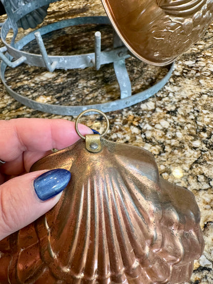 Vintage Portuguese ODI Copper Scallop Shell Mold