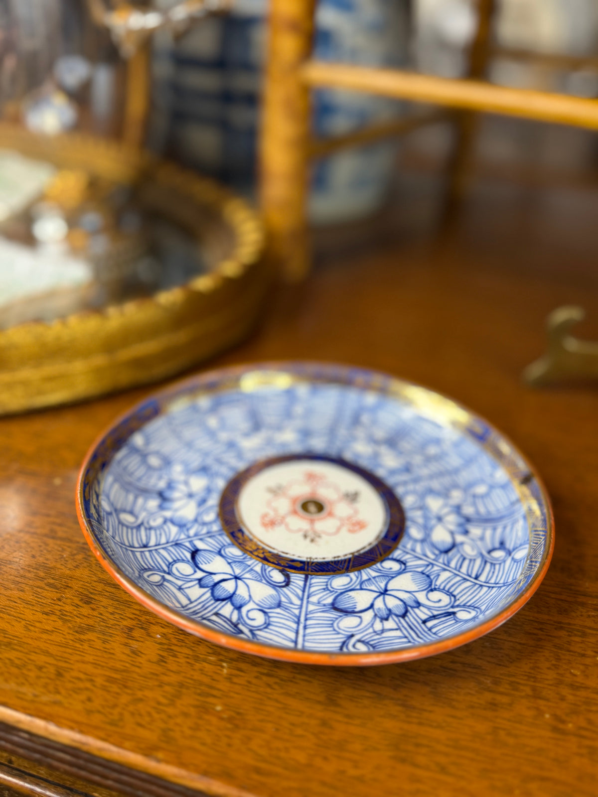 Late 18th Century Worcester “Blue Lily” / Royal Lily Small Plate or Saucer Dish  | c.1770–1790 | 6” D