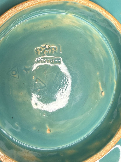 RESERVED - ANTIQUE BROWN/GREEN Minton Majolica plate