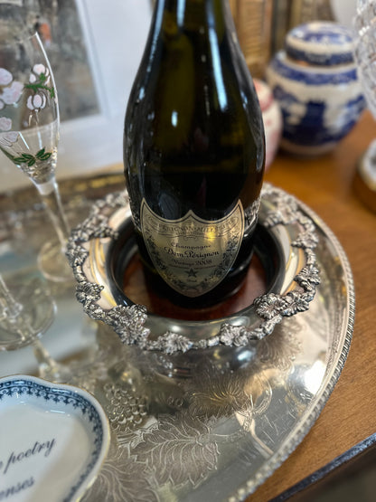 Antique English Silver Plated Magnum Champagne Coaster | Sheffield, c. 1895–1915