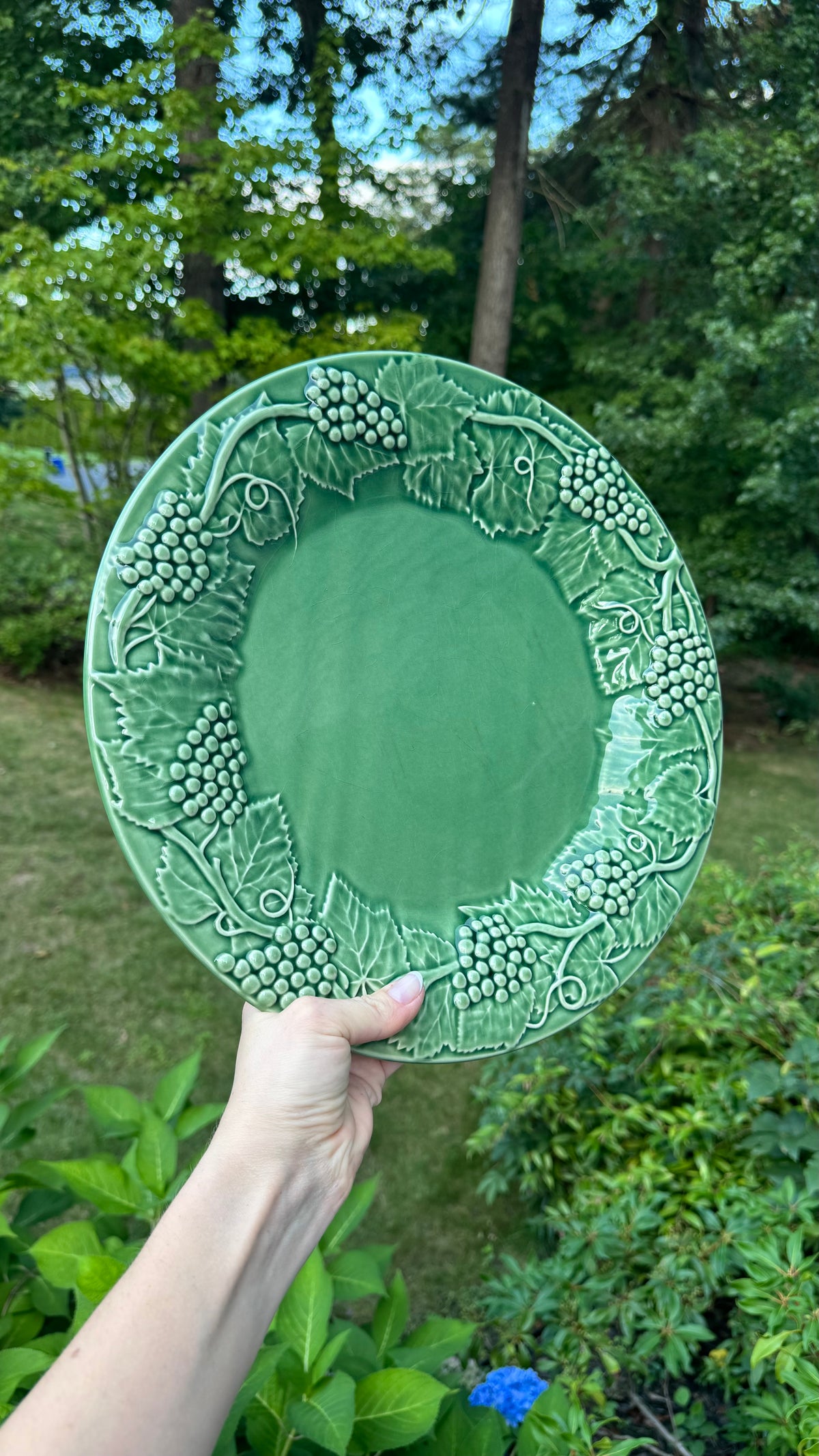 Mikasa Vintage green grape design plate 14”