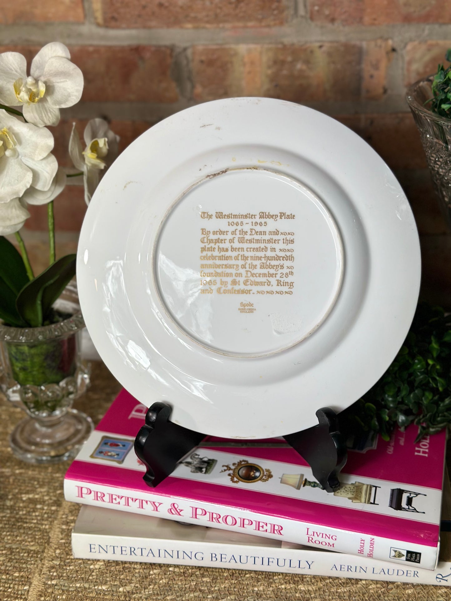 STUNNING! Vintage Spode Westminister Abbey Bone China Decorative Plate, 10.5"D - Pristine!