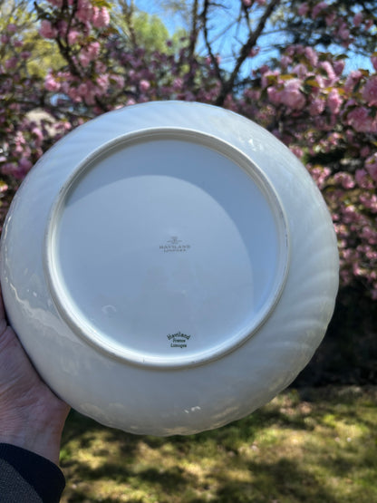 Beautiful Haviland Limoges scalloped floral shallow bowl!