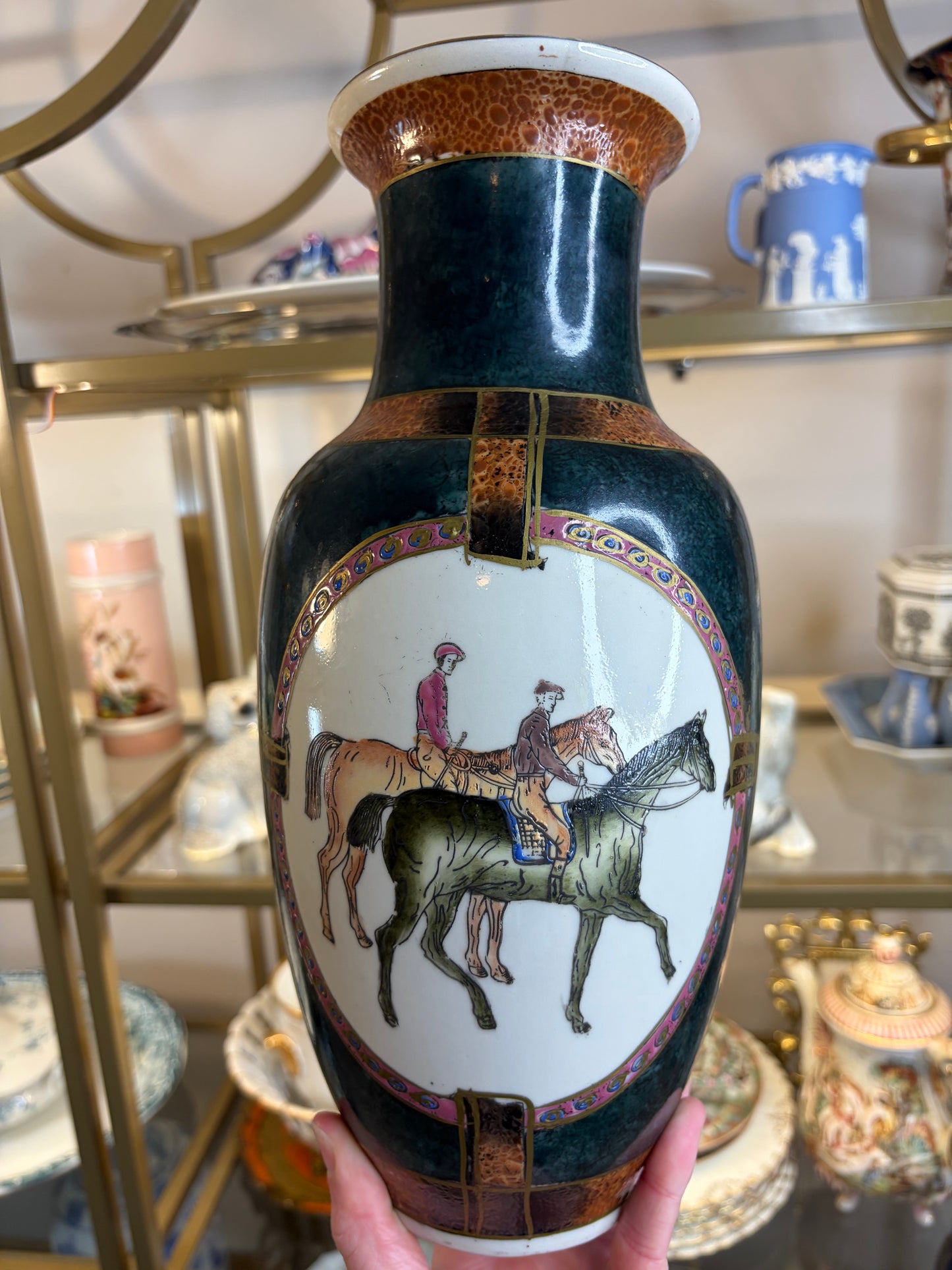Equestrian style 12 1/4” vase!
