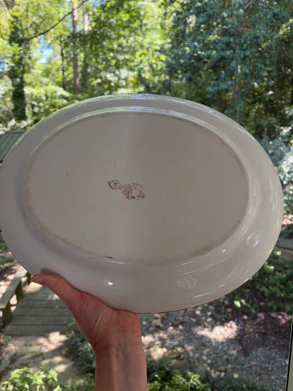Stunning antique Hope and Carter Borgia deer platter! Circa 1860-1880