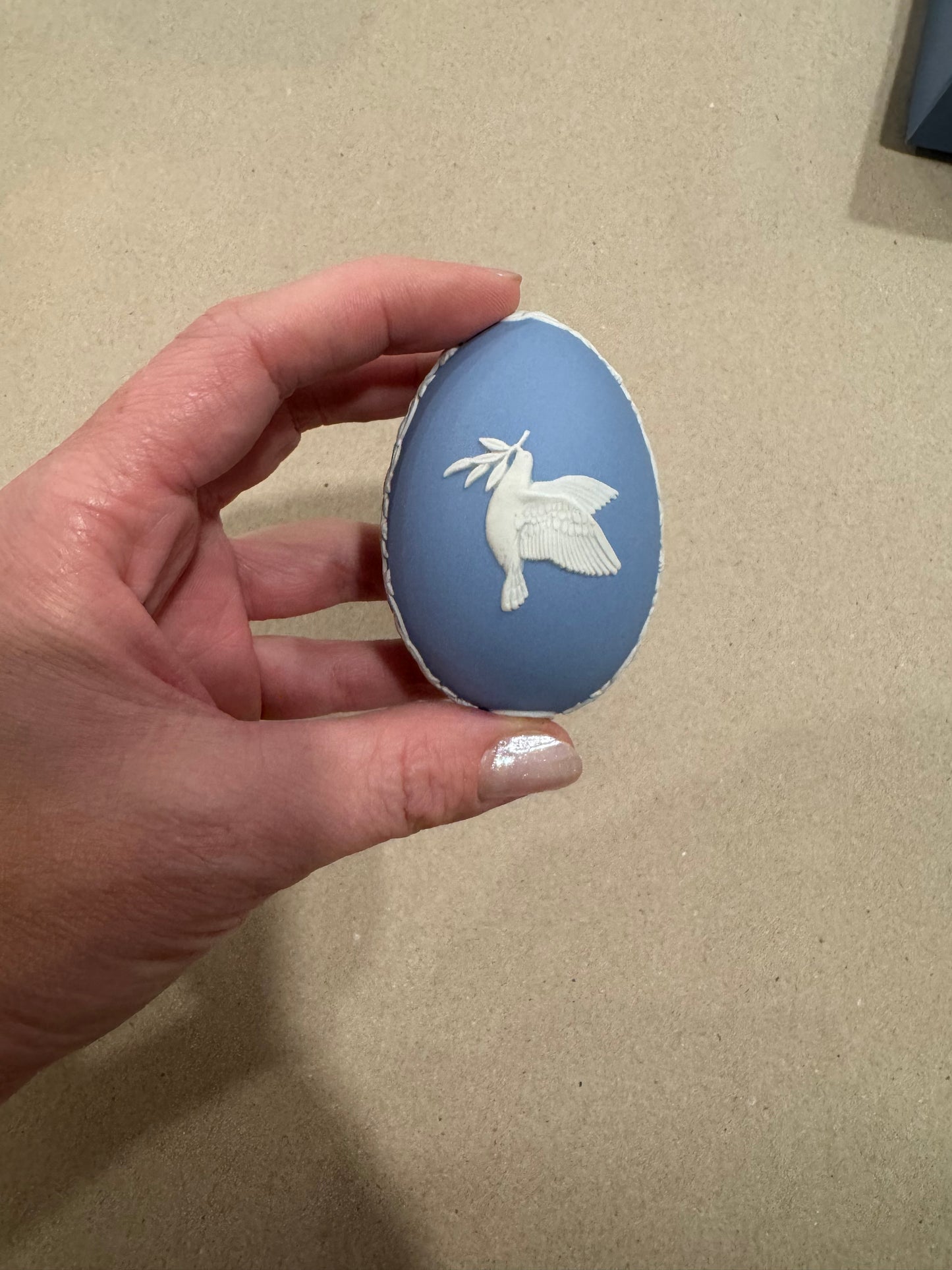 Reserved Wedgwood dove oval egg dish