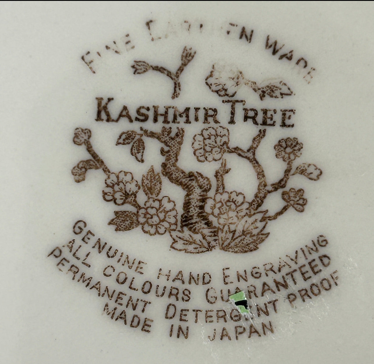 Set of 18 vintage Kashmir tree stunning scalloped dinner plates 10d