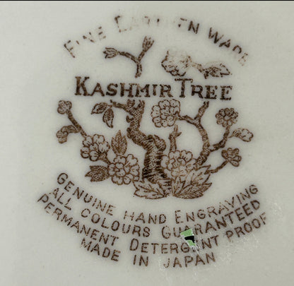 Set of 18 vintage Kashmir tree stunning scalloped dinner plates 10d