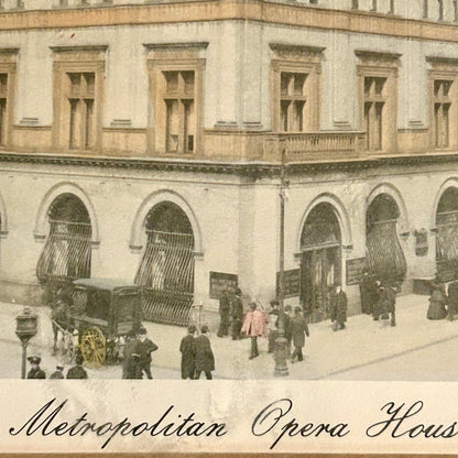 Rare Set of 2 custom color lithograph wall art Metropolitan Museums & Teatro La Scala Milan made in England