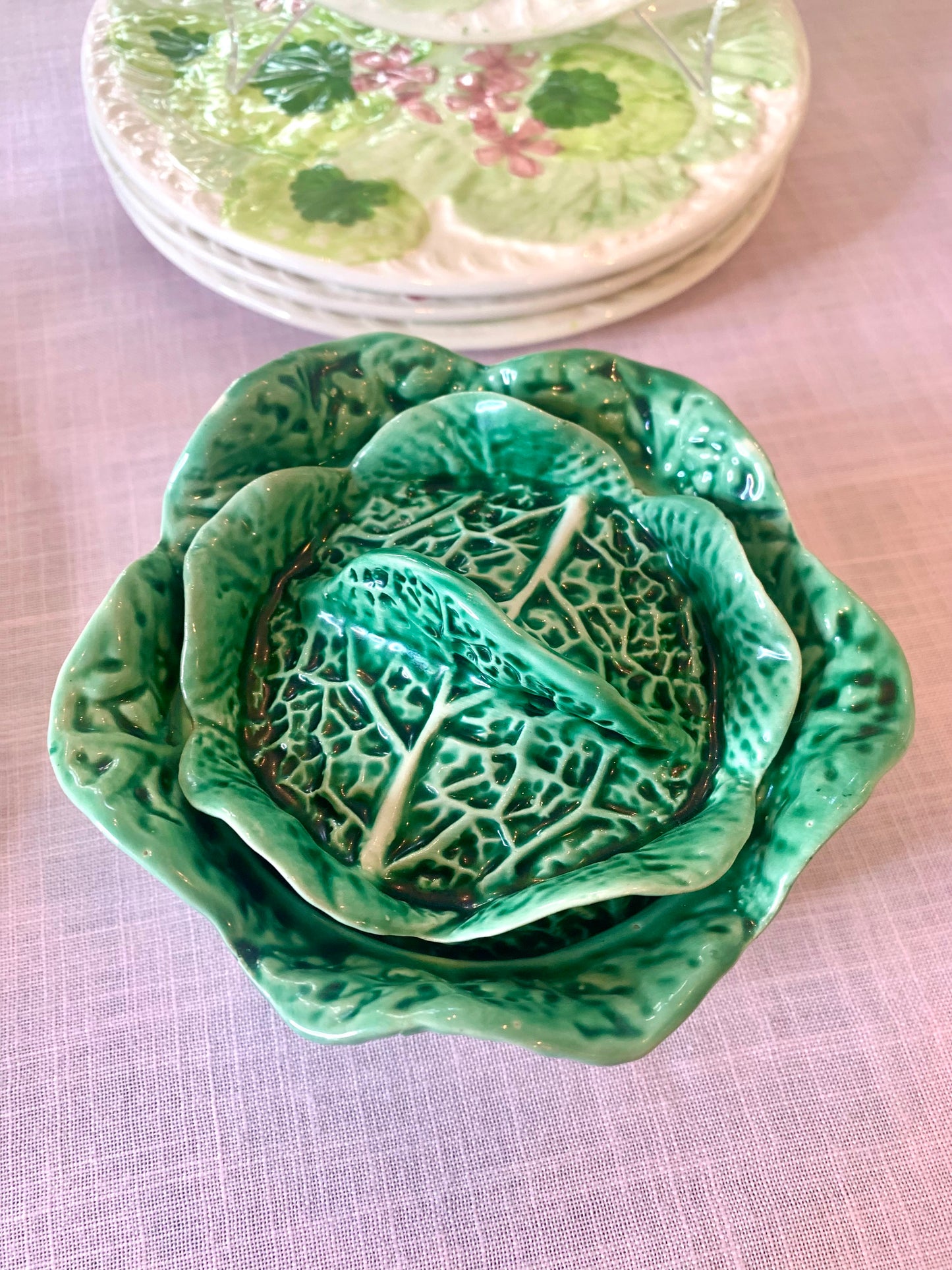 2 piece Secla Cabbage ware dish