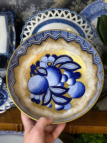 Antique Losol Ware Blue & Gold Bowl | c. 1920 | DA4233