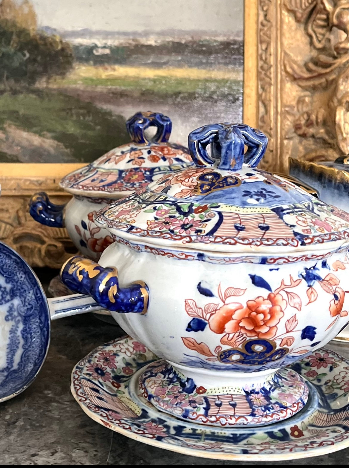 Collectors Dream - Circa 1813-1830 Mason’s Ironstone Sauce Tureen With Original Underplate - 2 Available