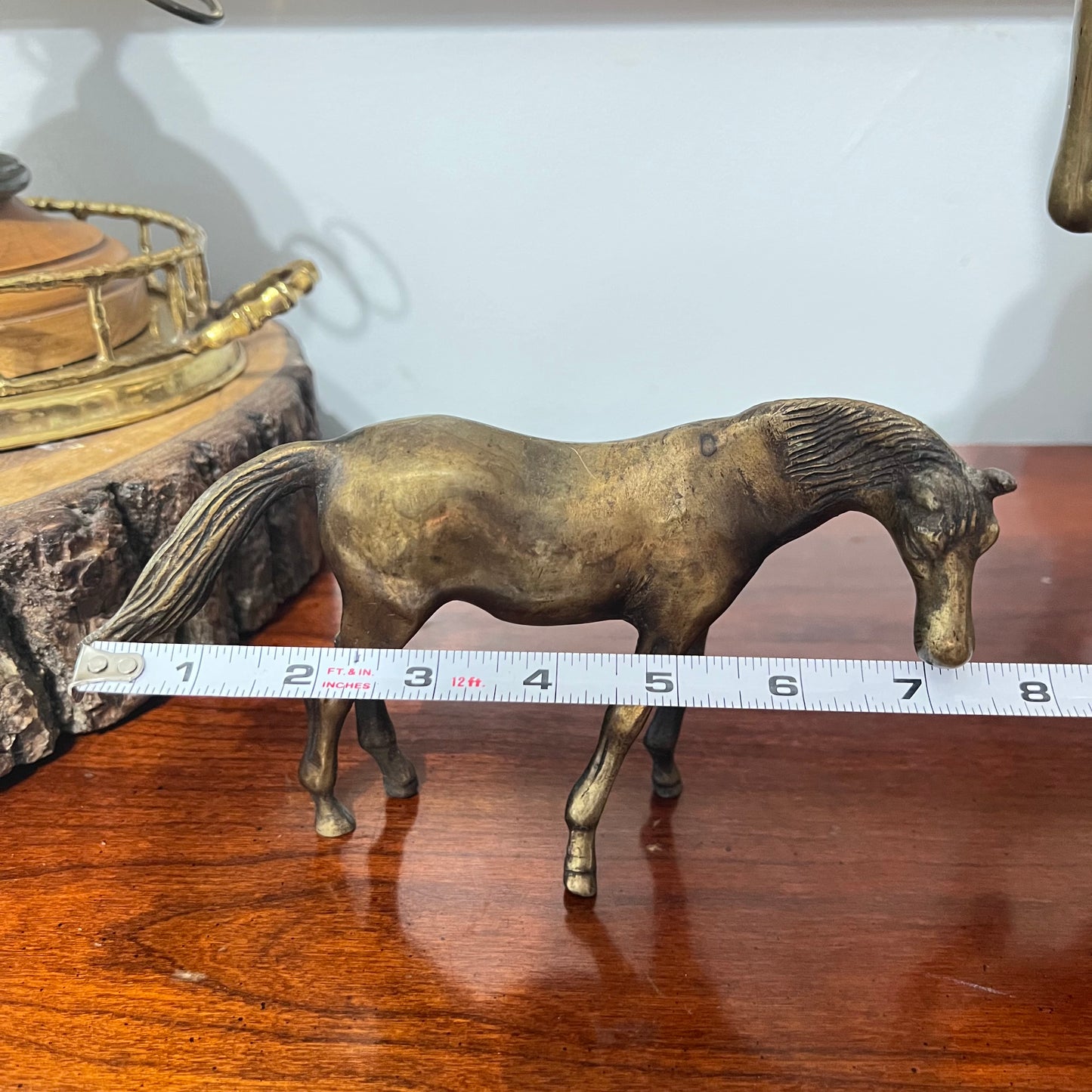 Classic Equestrian Brass Horse Figure 7.5”Lx4.5”H