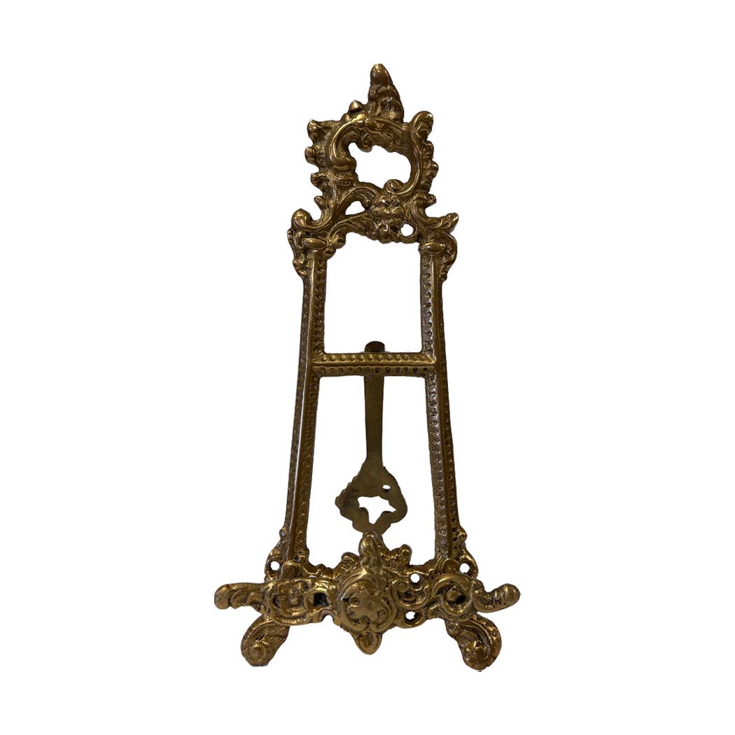 Vintage Inspired - Solid Brass Large 16” H × 8” W × 7.5” D | Art/Photo/Plate Easel Stand