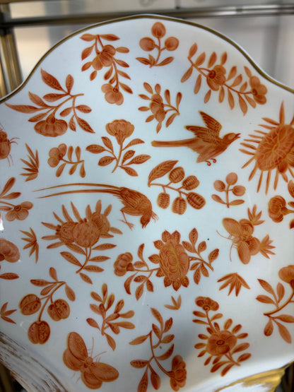 Mottahedeh Sacred bird and butterfly shell dish!
