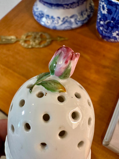 Vintage Richard Ginori Princess Blue Porcelain Muffineer Sugar Shaker, Italy
