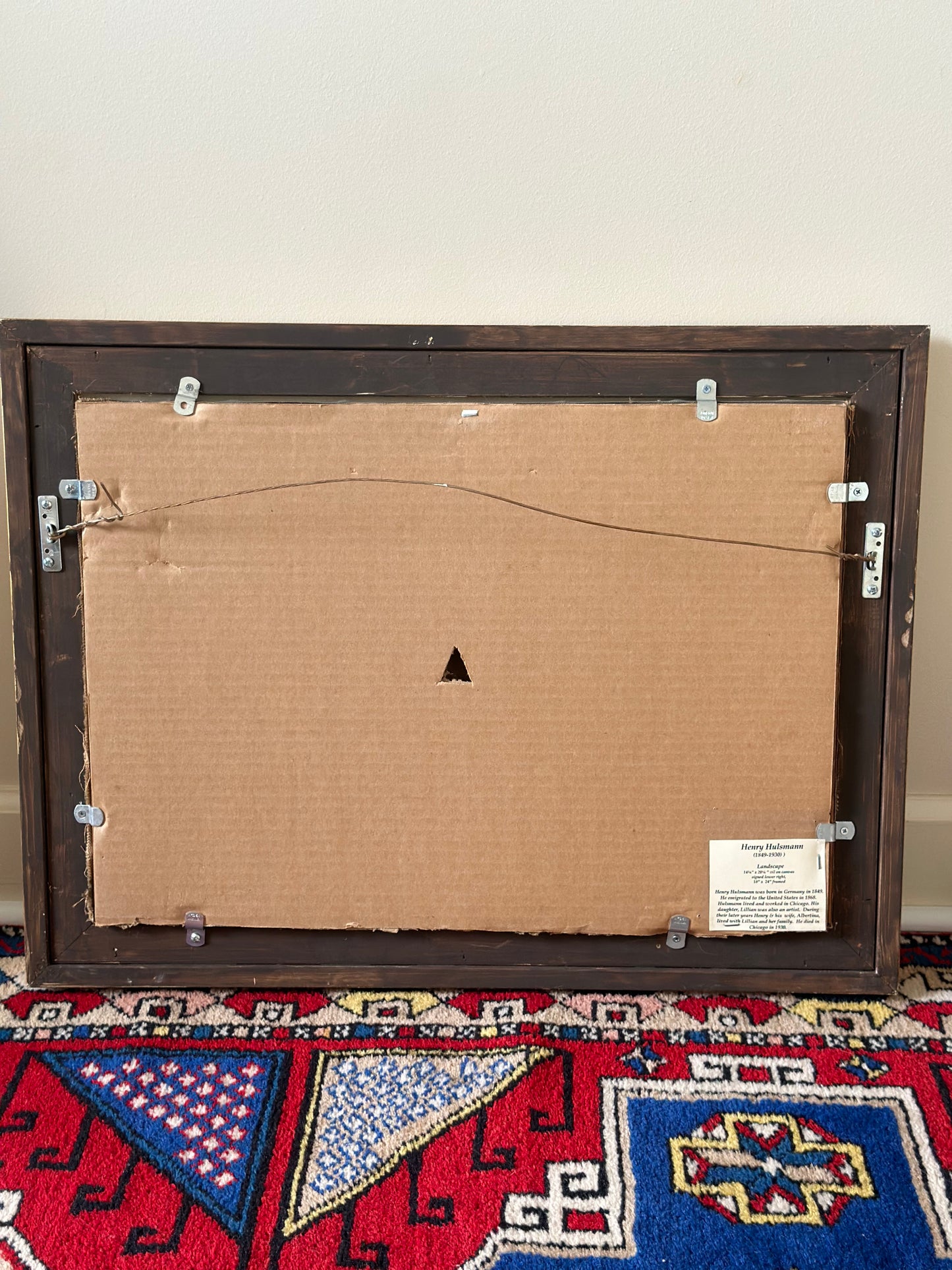 Antique Oil Painting by Henry Hulsmann (1849–1930) Framed Size: 24” x 18”