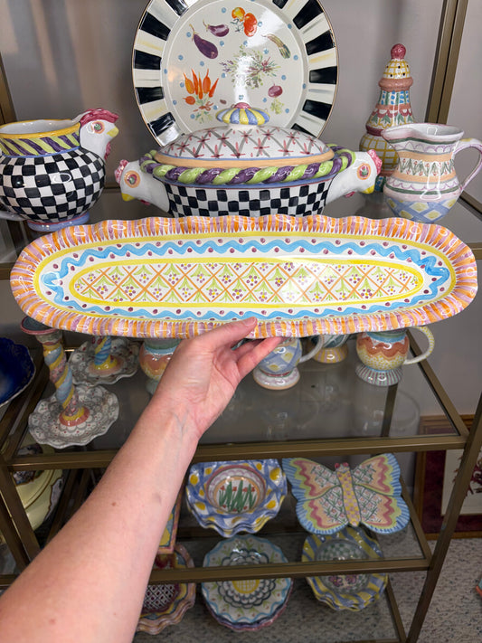 Mackenzie-Childs Summer Frock 18” Hors d’Oeyvre tray!