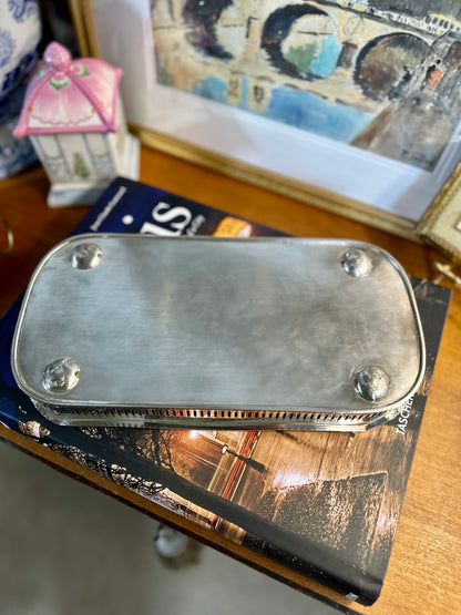 Sheffield Silver Plate on Copper Gallery Tray – England, 12"