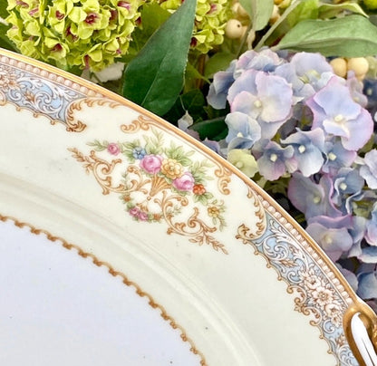 Stunning NORITAKE Occupied Japan Porcelain China oval platter with handles