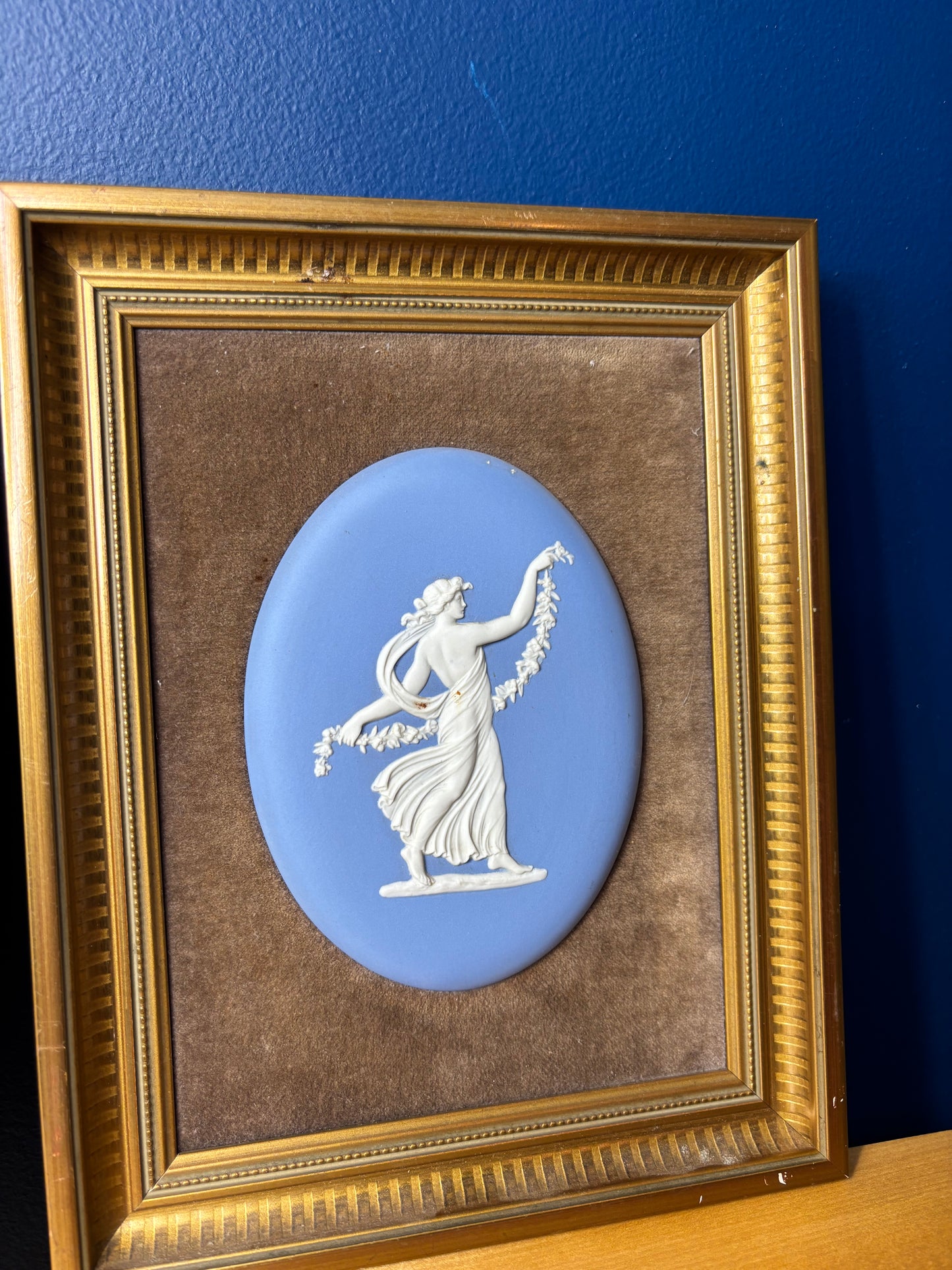 Stunning Wedgwood Jasperware Framed Dancing Hours! Pair!