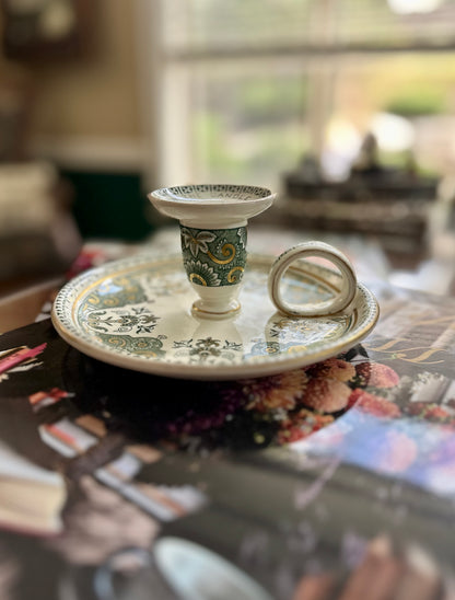 Antique Wedgwood Aesthetic Movement Chamberstick, c.1886