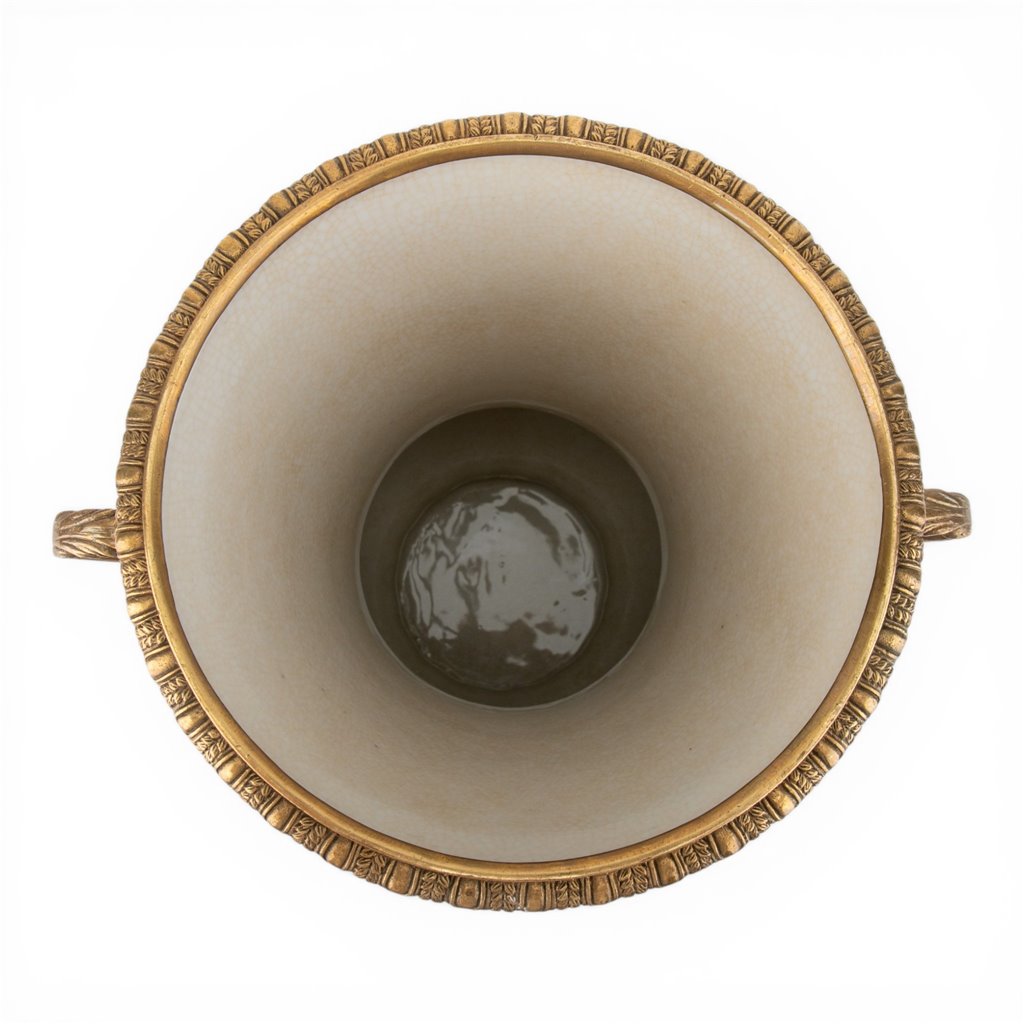 Danny's Fine Porcelain -Rose Medallion Porcelain Vase with Ormolu Handles | Decorative Chinese Export Style Vase #14301