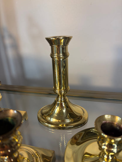 Lovely brass candleholders set of 4! Two marked Baldwin Brass!