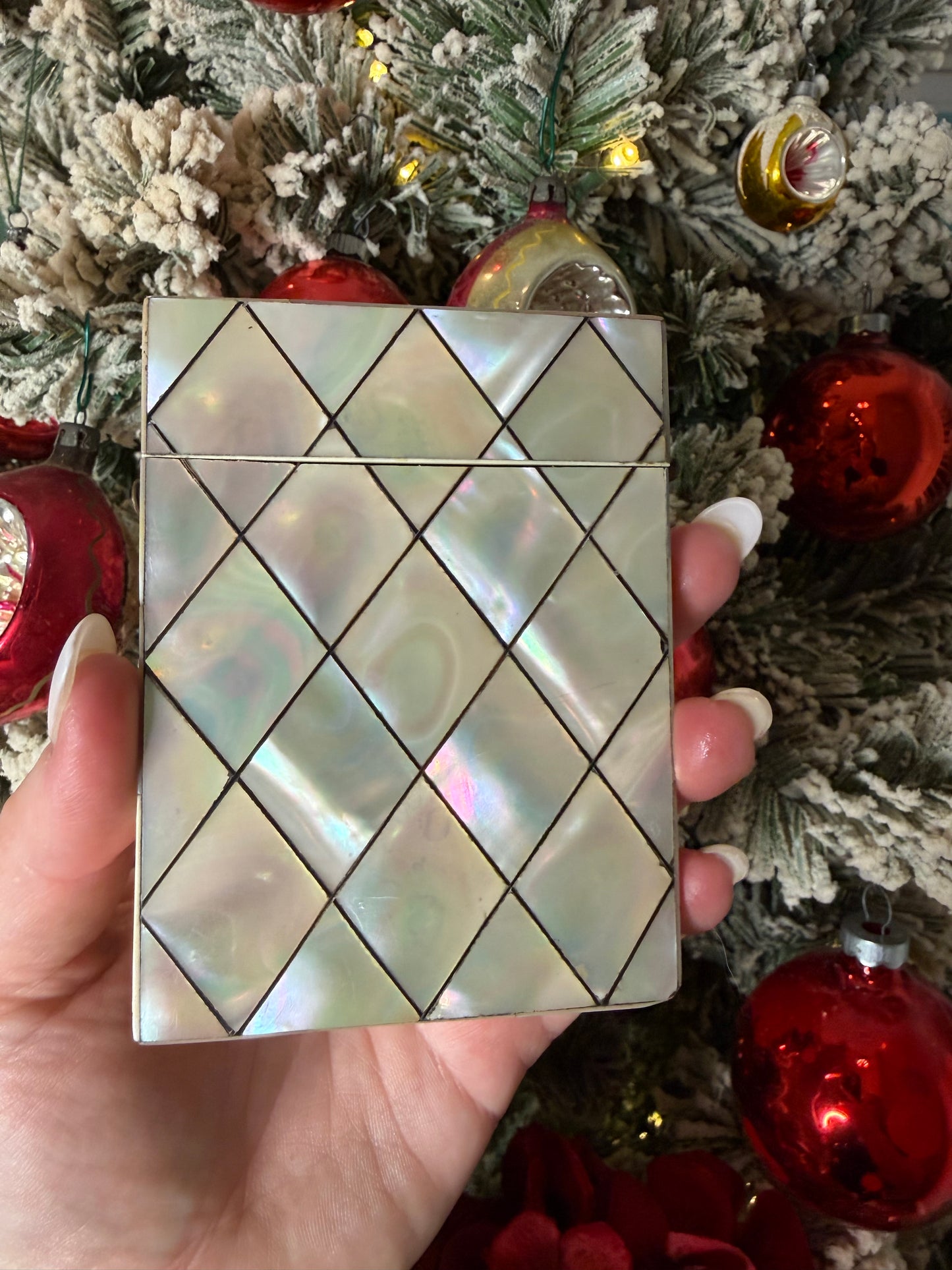 Stunning Antique Victorian Mother of Pearl “Calling Card Case”