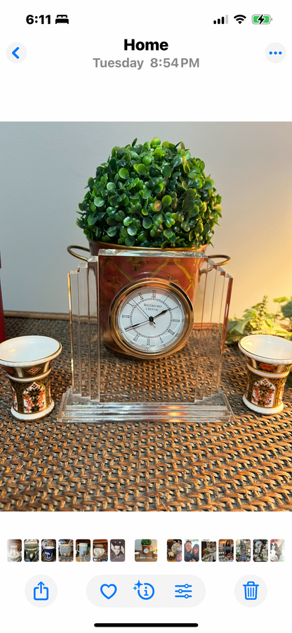 Waterford Crystal Desk Clock 4 by 4”