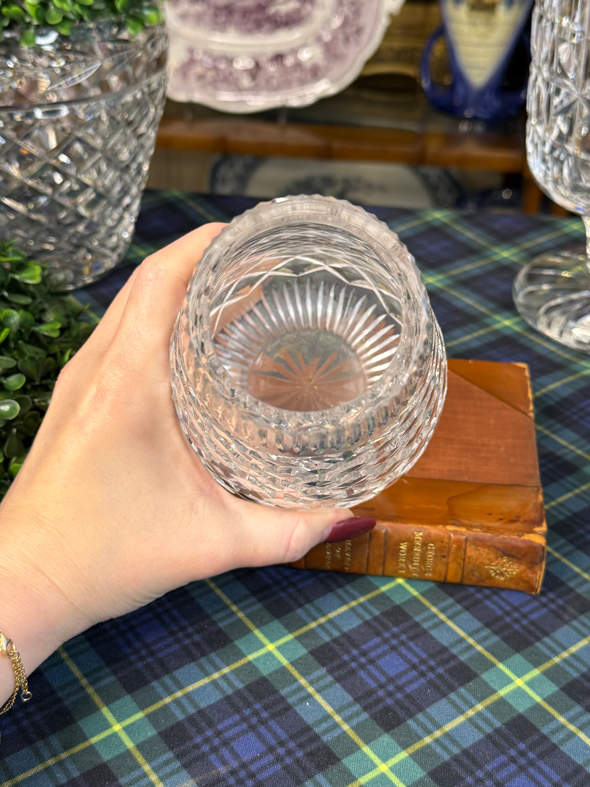 Vintage Waterford Crystal Glandore 7” Cut Crystal Vase