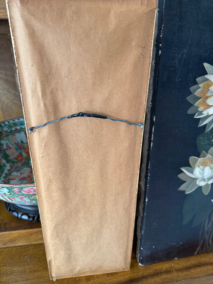 Vintage Framed 17” Floral Needlepoint