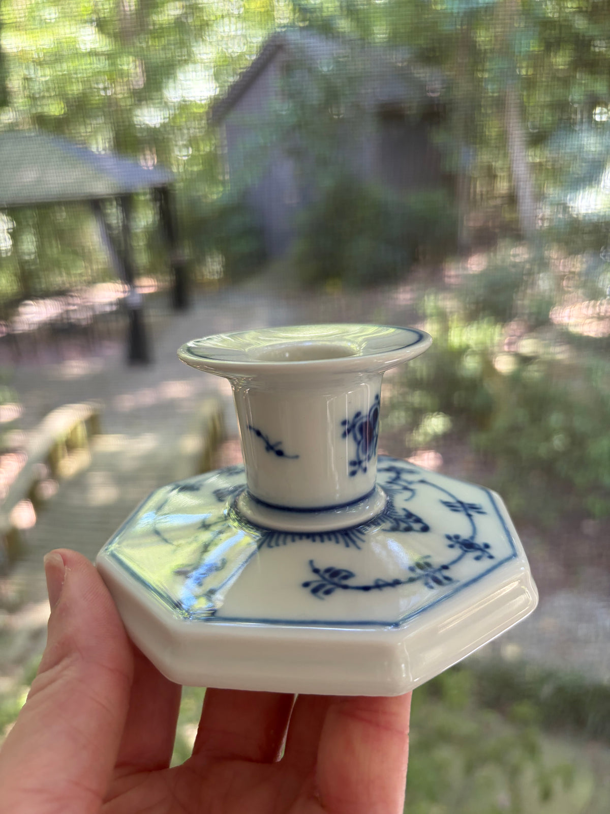 Beautiful Royal Copenhagen Blue Fluted candleholder!