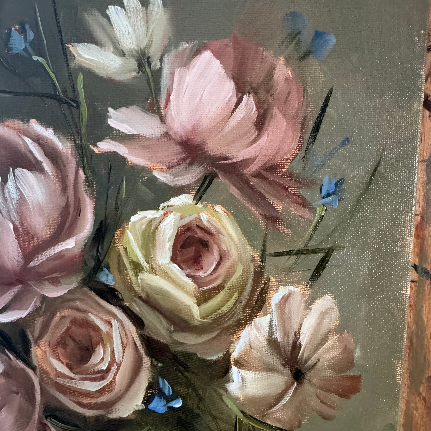 Auction painting floral bouquet