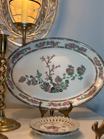 Antique Indian Tree Platter by John Maddock & Sons