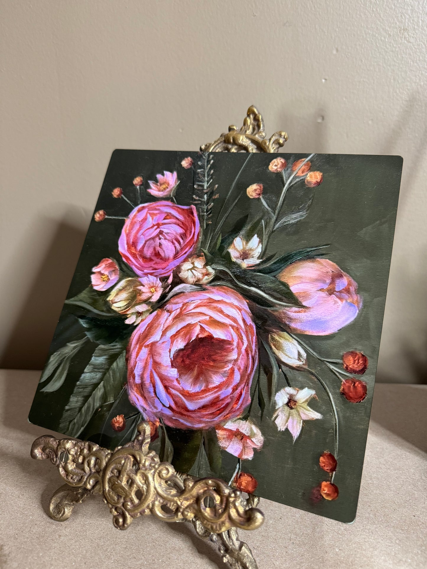 Metal tile print with original artwork