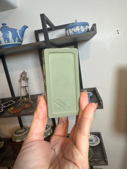 Wedgwood sage green rectangle trinket box