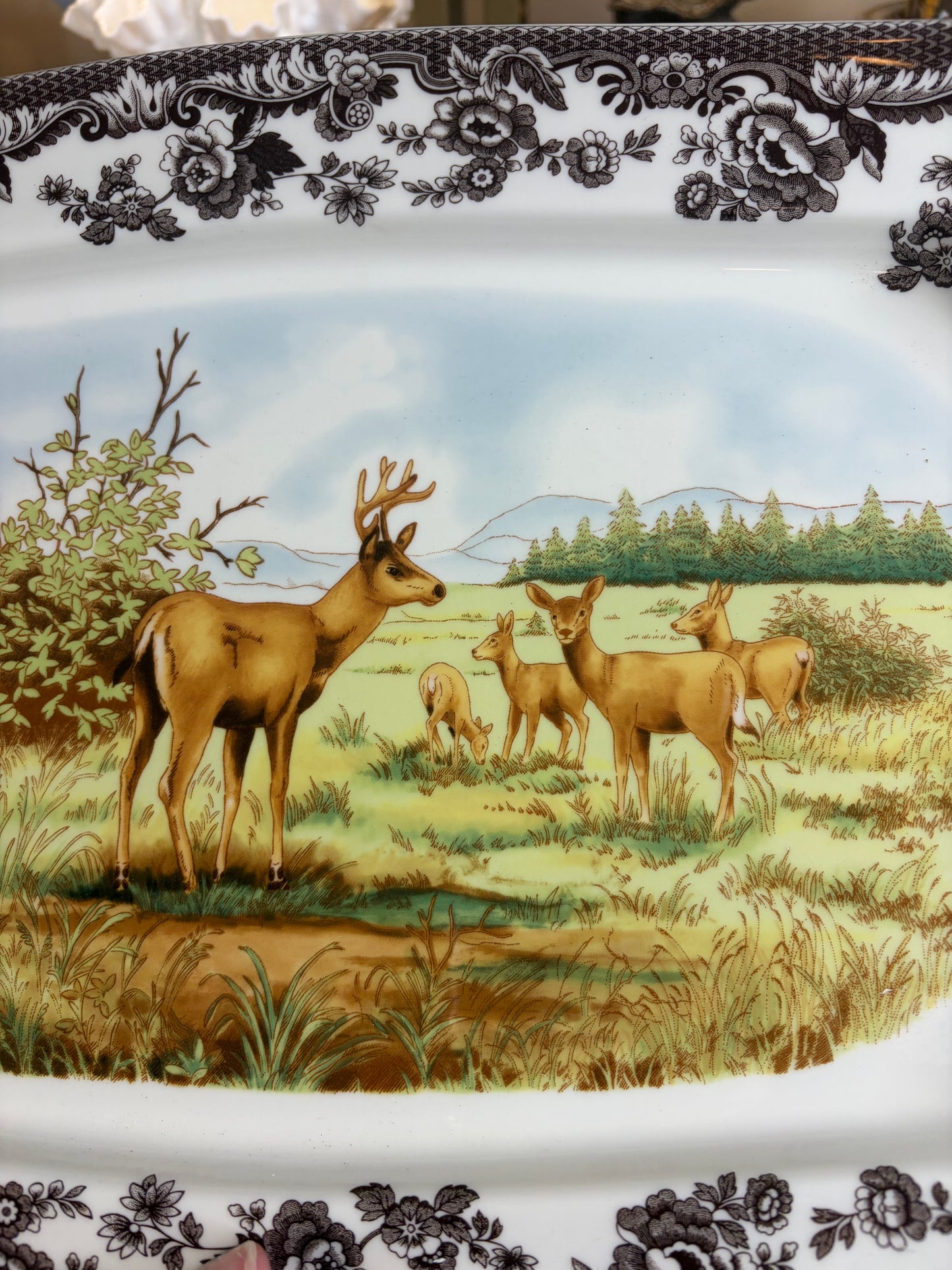 Gorgeous Spode Woodlands deer platter!