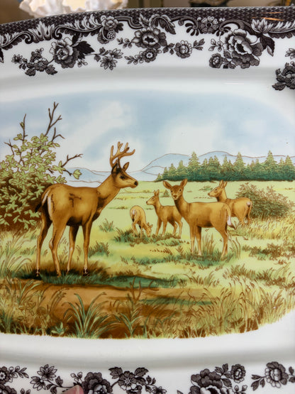 Gorgeous Spode Woodlands deer platter!