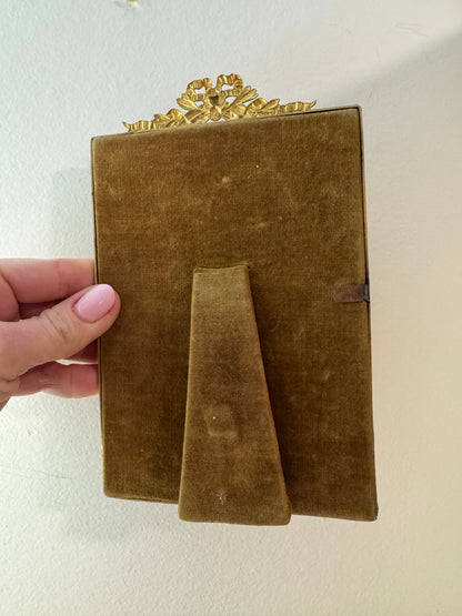 Pink tulips in antique jewel frame