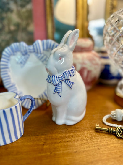 Vintage Haldon Group Bunny with Blue Ribbon | Japan, c. 1990