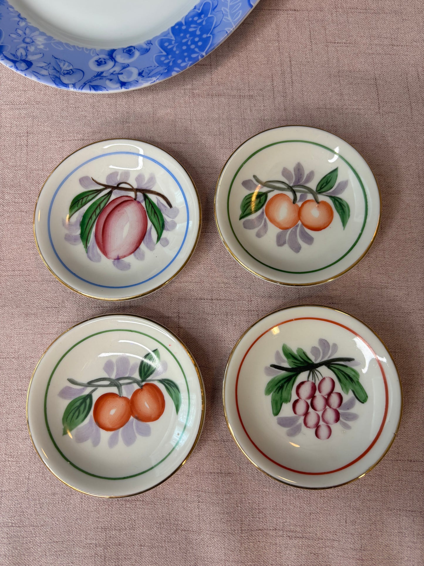 Lovely fruit butter pats set of 4!