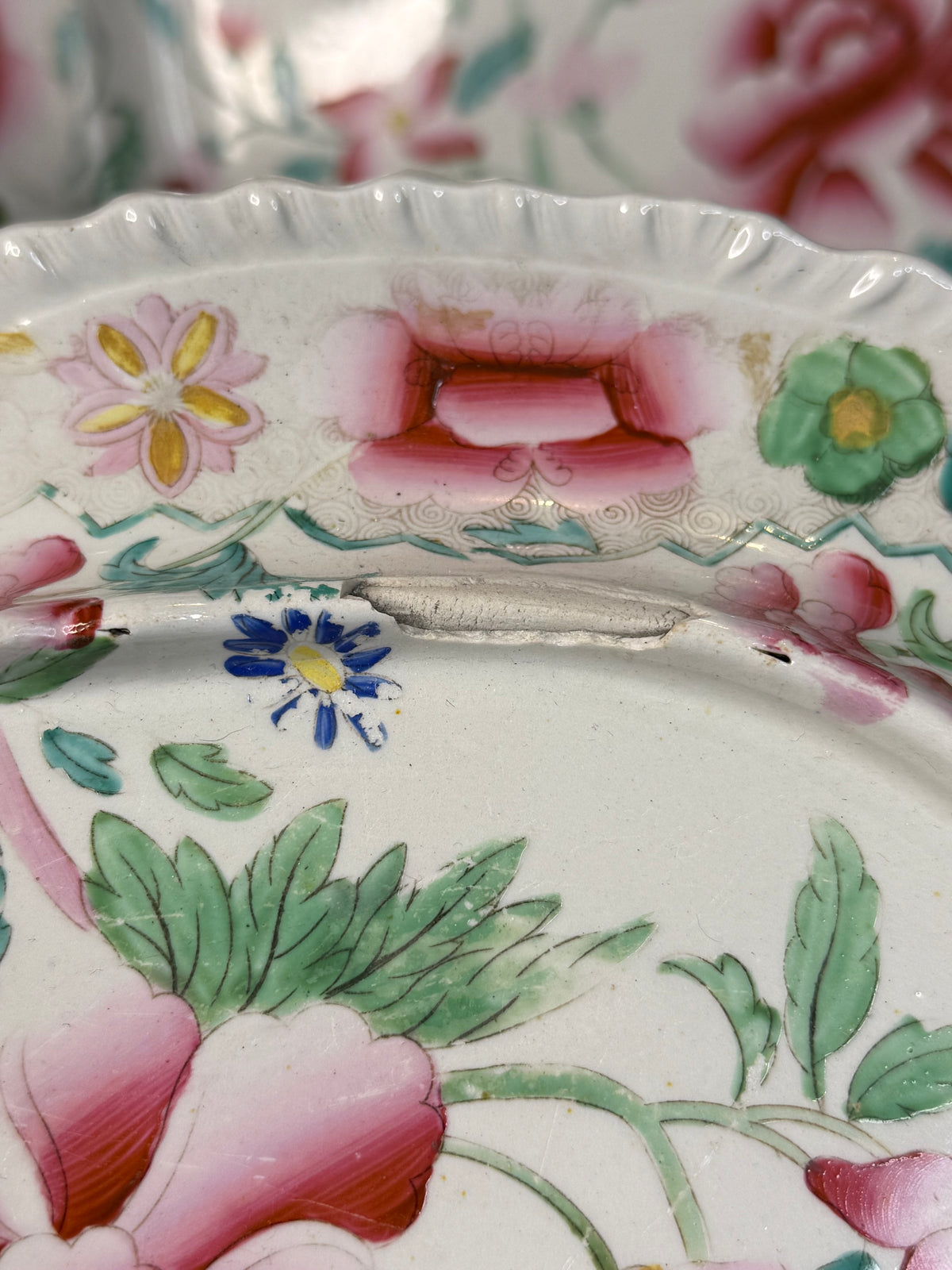 Antique Hicks & Meigh Stone China 6-Piece Tureen & Platter Serving Set | English Staffordshire | Circa 1820