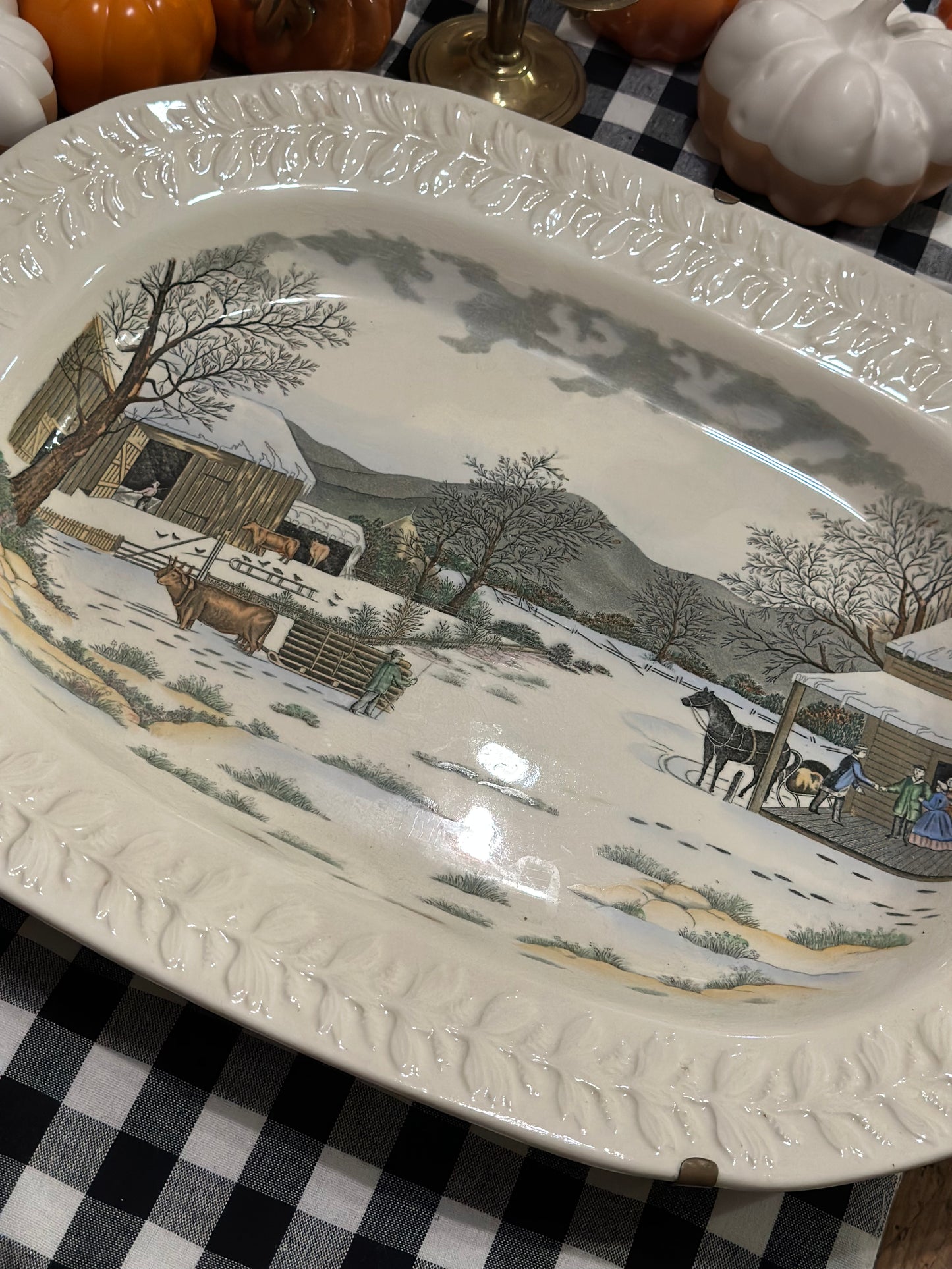Antique Adam’s England Antique Platter, 19.5x15” - Excellent!